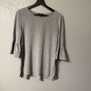 Adrianna Papell 3/4 Ruffle Sleeves Top Size Medium